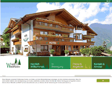 Tablet Screenshot of hotelwaldheim.com